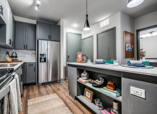1 Bedroom: Kitchen at Epoch on Eagle Apartments in Denton, TX