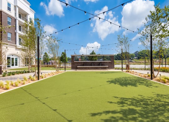 Entertainment Park green space at Era Apartments in Denton, TX