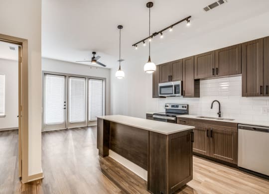 Chic Living Room Design at Era Apartment in Denton, TX