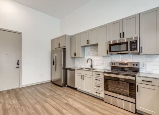 Bright Kitchen with Ample Storage at Era Apartment in Denton, TX