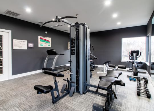Fitness Center at The Players Club Apartments in Nashville, TN
