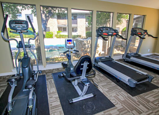 gym with cardio equipments at Westdale Parke in Austin, TX