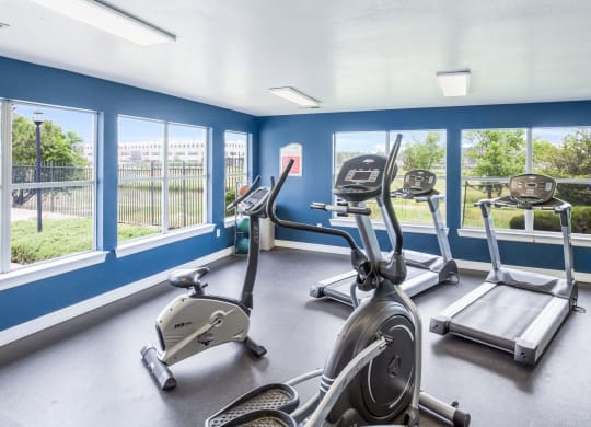 Fitness Center Cardio Equipment at Greensview Apartments in Aurora, Colorado, CO
