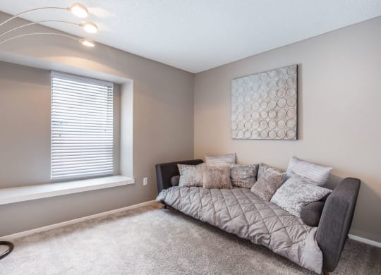 Model Unit Bedroom at Greensview Apartments in Aurora, Colorado, CO