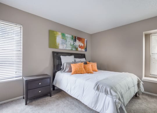 Model Unit Bedroom at Greensview Apartments in Aurora, Colorado, CO