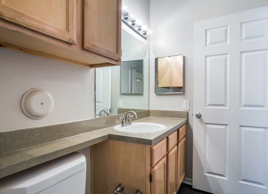 Model Unit Bathroom at Greensview Apartments in Aurora, Colorado, CO