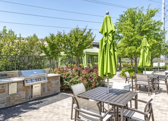 grill area of GreenVue in Richardson, TX
