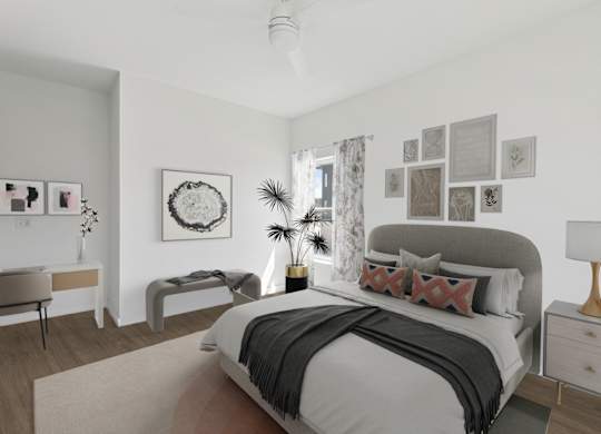 Hillside on Parmer Lane Apartment in Austin Tx Model Unit bedroom
