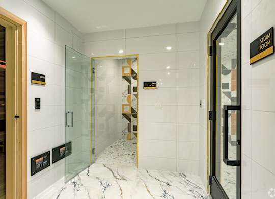 Steam and sauna rooms to relax at Hollywood Heights on the Boulevard Luxury Apartments in Hollywood, FL