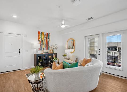 Hillside on Parmer Lane Apartments in Austin Tx Model Unit Living Room