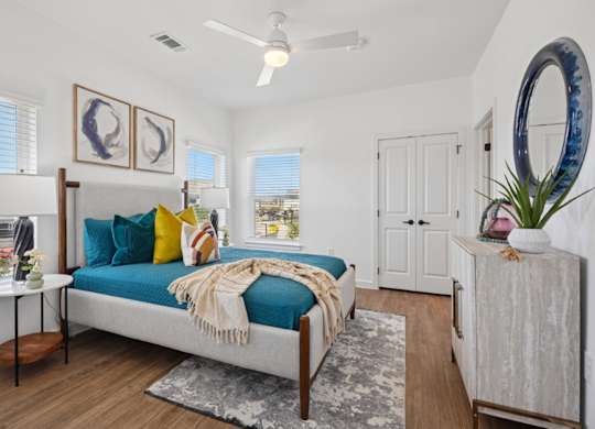 Hillside on Parmer Lane Apartments in Austin Tx Model Unit Bedroom