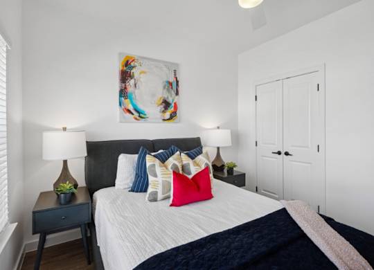 Hillside on Parmer Lane Apartments in Austin Tx model unit bedroom