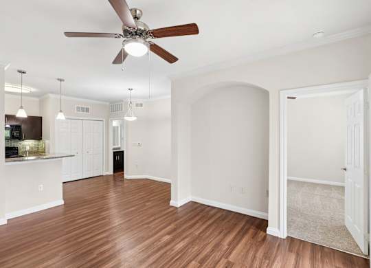 Overlook living room at Hilltops in Conroe, TX