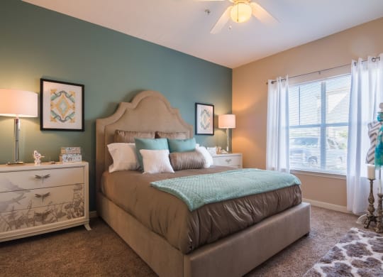 Model Bedroom at Island Park Apartments in Shreveport, Louisiana, LA