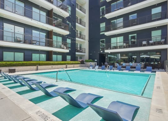 resort style swimming pool at Knox Heights in Dallas, TX