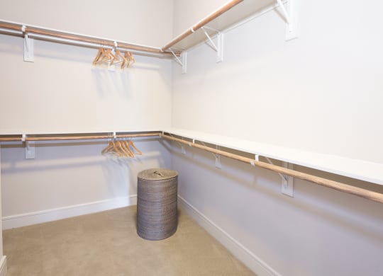 big walk in closet at Knox Heights in Dallas, TX
