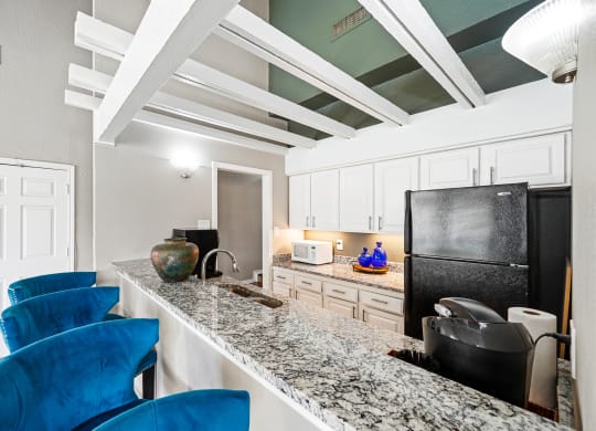 Clubhouse Kitchen at Polaris Apartment Homes in Irving, Texas, TX