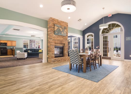 Elegant and welcoming lobby with comfortable seating at Angel Landing apartments in Pensacola, FL