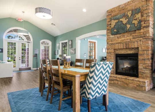 Bright and modern lobby with stylish decor at Angel Landing apartments in Pensacola, FL