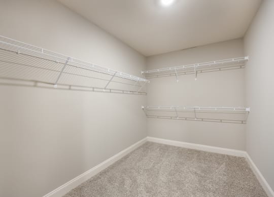 Model 2 Closet at Capital Grand Apartments in Tallahassee, FL