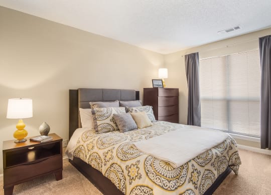 Model Bedroom at Poplar Place Apartment in Carrboro, NC