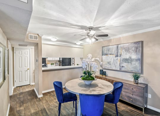 Model Dining Room at Davenport Apartments in Dallas, TX