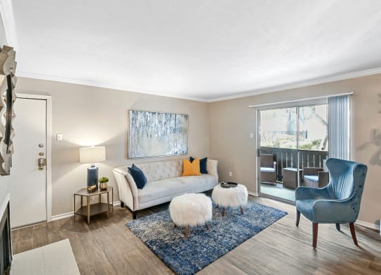 Model Living Room at Davenport Apartments in Dallas, TX
