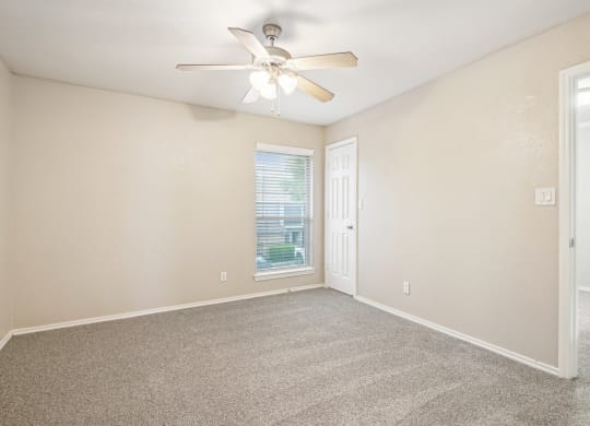 Unfurnished A4 floor plan room with a ceiling fan and a window Noel on The Parkway in Dallas, TX