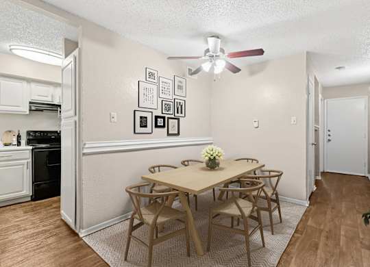 Virtually staged b2 Dining Room at Noel on the Parkway in Dallas, TX