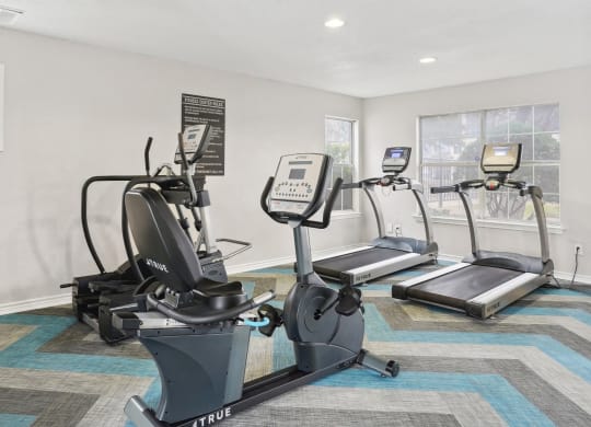 Fitness Center cardio equipment at Noel on the Parkway in Dallas, TX
