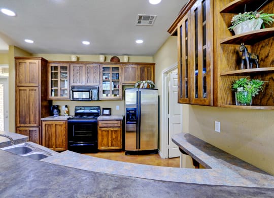 Leasing Office Kitchen 2 at On The Green in Austin, TX