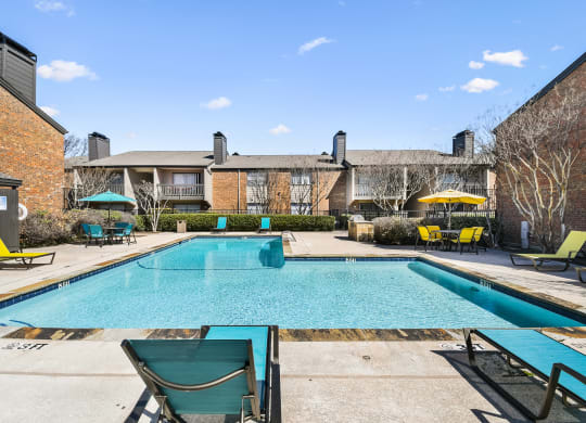 Pool Area at Davenport Apartments in Dallas, TX