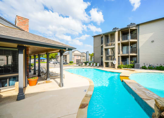 Pool Area at Polaris Apartment Homes in Irving, Texas, TX
