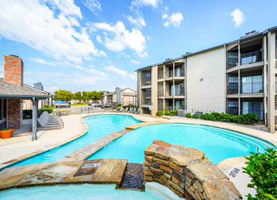 Pool Area at Polaris Apartment Homes in Irving, Texas, TX