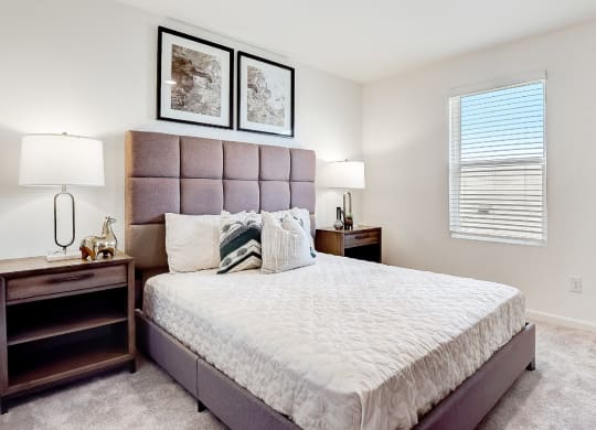 Poplar Model Master bedroom, Beacon Residential