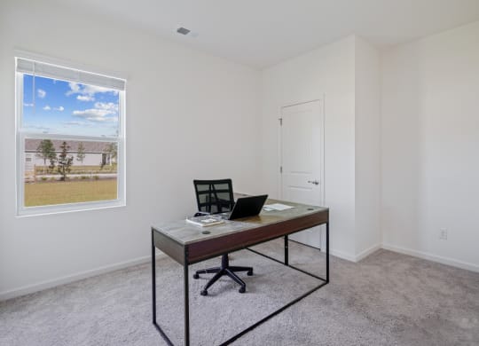 Home office set-up in Master bedroom in the Poplar floor plan, Beacon Residential