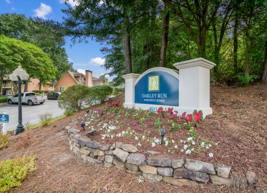Property Entrance Sign at Oakley Run Apartments in Smyrna, GA