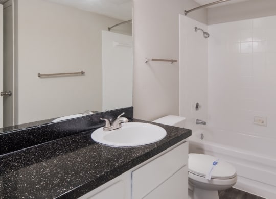 Bathroom at Preston Villas Apartment Homes, Dallas, Texas, TX