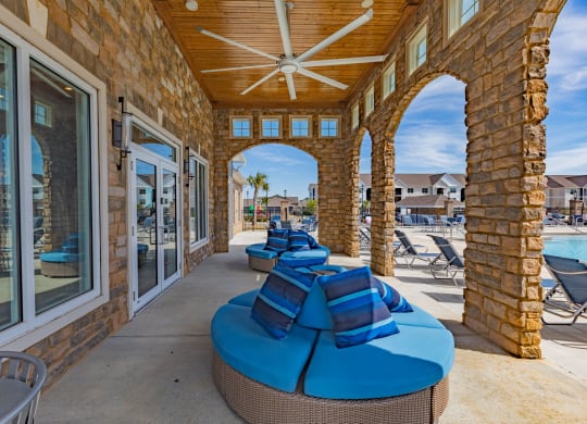 Outdoor Area by Pool at Parkside Grand Apartments in Pensacola, FL