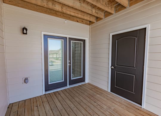 Unit Patio at Parkside Grand Apartments in Pensacola, FL