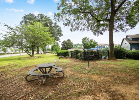 Convenient and social BBQ area at Pine Village North in Smyrna, GA
