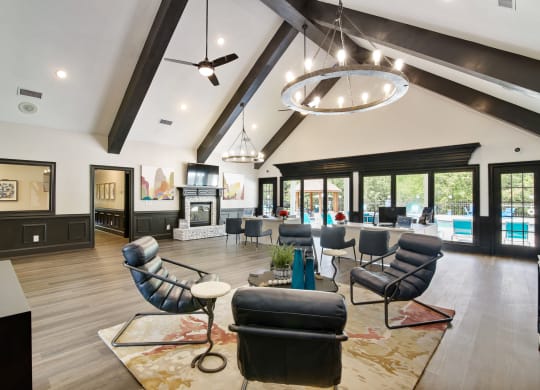 leasing office with chairs and big windows at Grand Reserve at Columbus Apartments in Columbus, Georgia, GA
