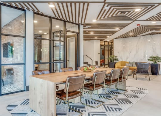 Professional Leasing Office Interior at St. Elmo Apartment in Austin, TX