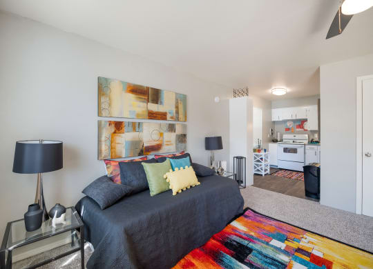 Model Studio Living Room 3 at Orleans Square in Shreveport, LA