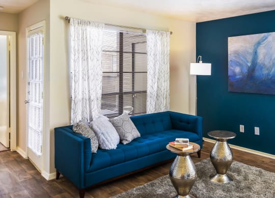 Model Living Room at The Summit Apartments in Mesquite, Texas, TX