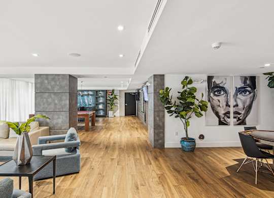 Resident lounge at Twenty2 West luxury apartments in Miami, FL