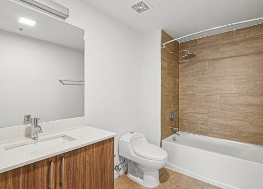 Twenty3 floor plan bathroom at Twenty2 West luxury apartments in Miami, FL