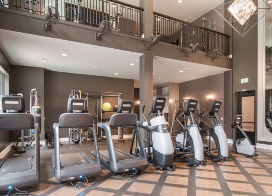 Cardio Equipment at The Alastair at Aria Village Apartment Homes in Sandy Springs, Georgia, GA