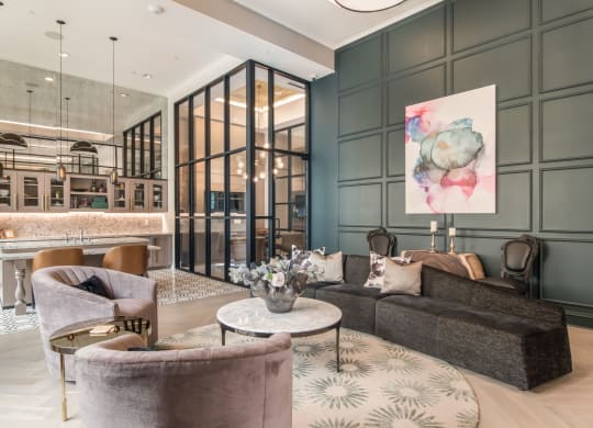Clubhouse Seating at The Alastair at Aria Village Apartment Homes in Sandy Springs, Georgia, GA