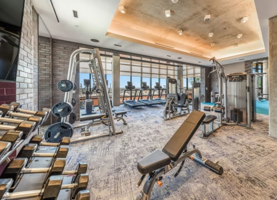Fitness Center at The Hamilton at The Epic in Deep Ellum, Dallas, Texas, TX
